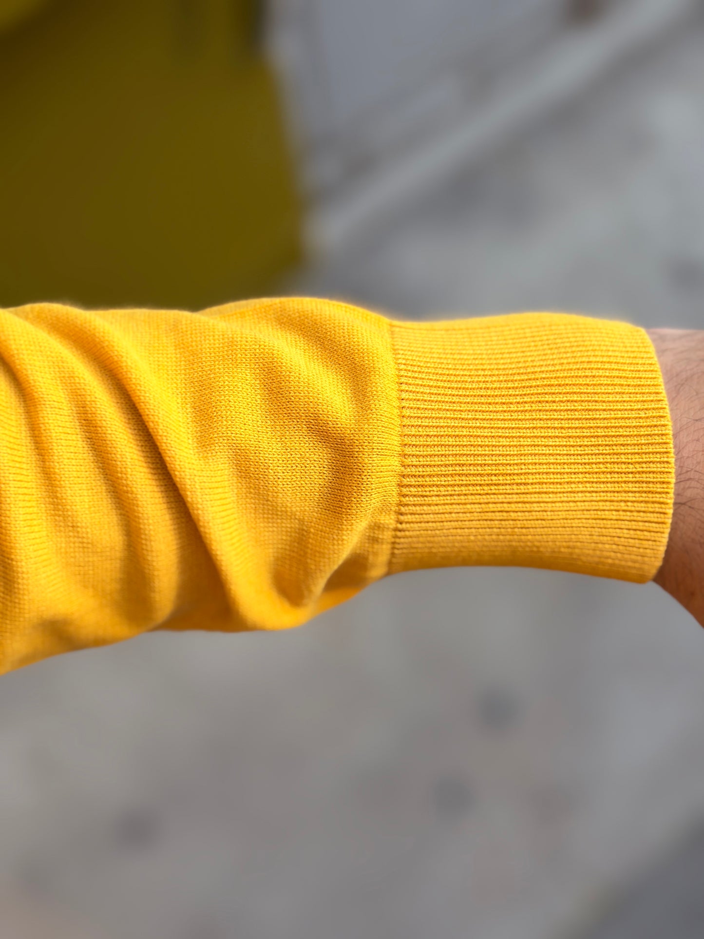 SNG Archive Maglia in Filo 100% Cotone - Giallo Mostarda