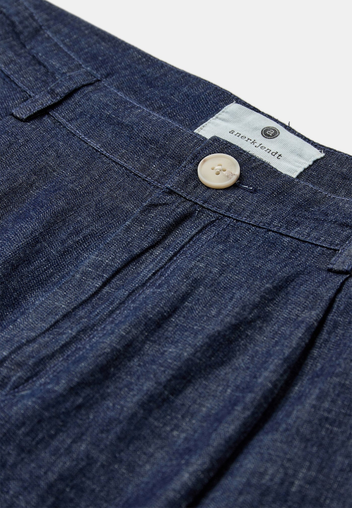Anerkjendt AKJAN CHAMBRAY SHORTS - Medium Blue Denim