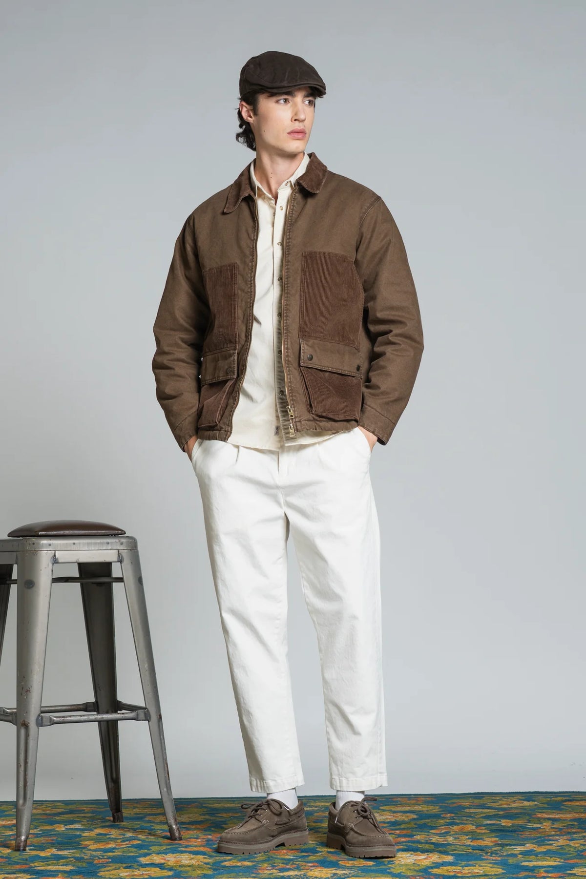 Cappotto Impure in Canvas marrone crop