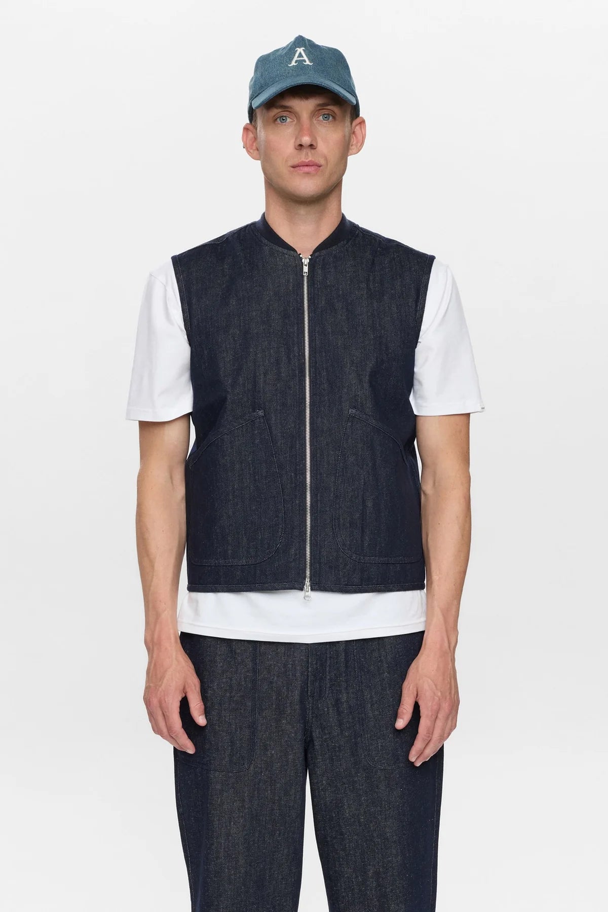 Gilet Anerkjendt denim blue