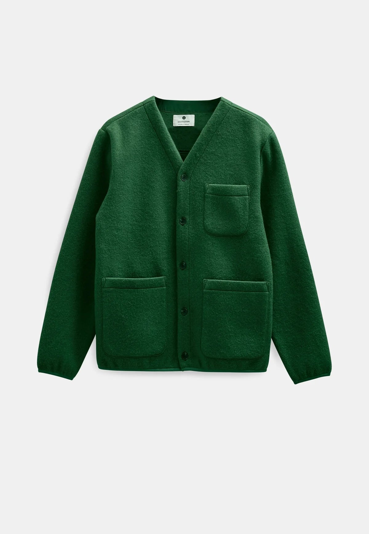 Overshirt cardigan Anerkjendt lana verde smeraldo