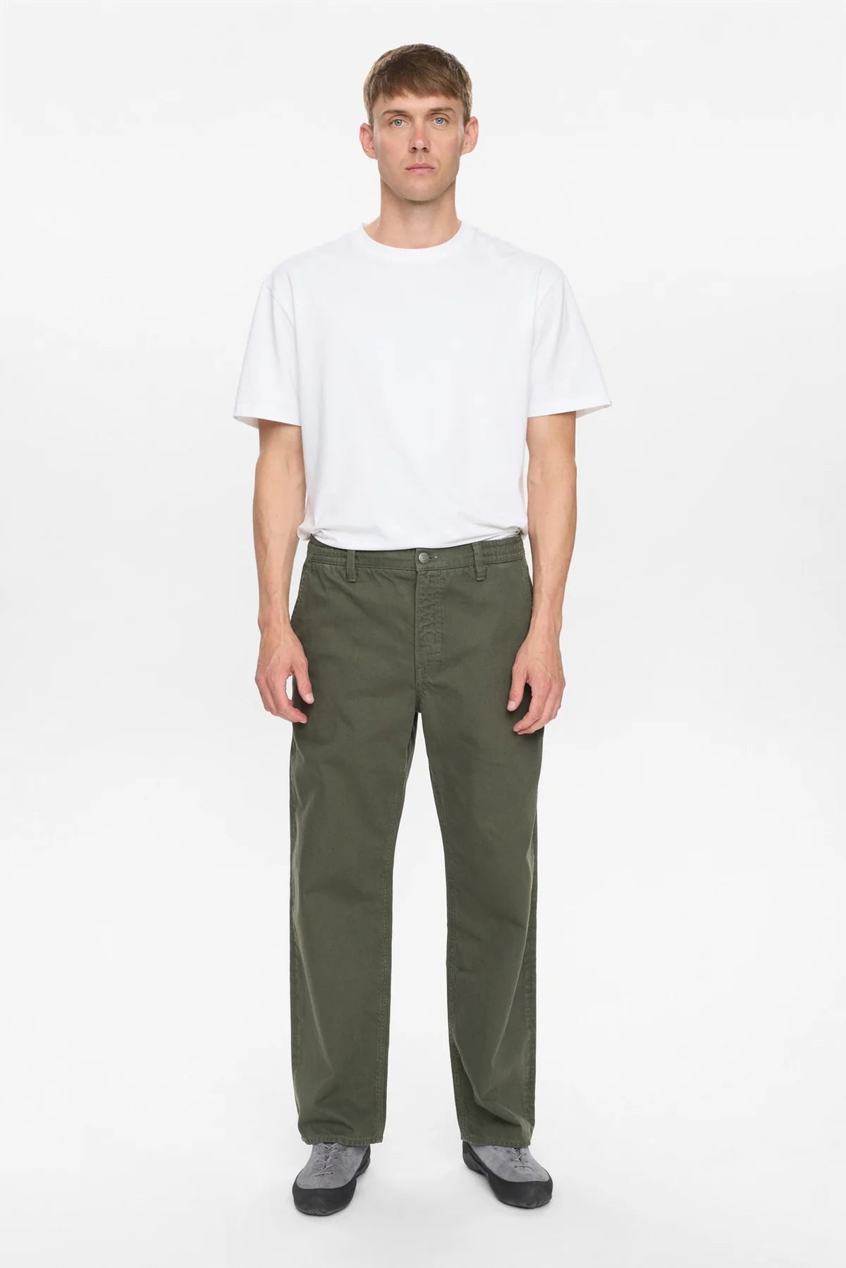 Pantaloni Anerkjendt twill denim military