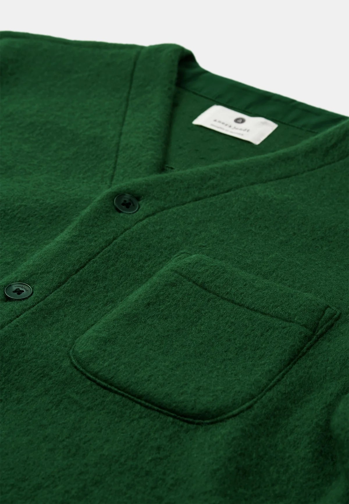 Overshirt cardigan Anerkjendt lana verde smeraldo