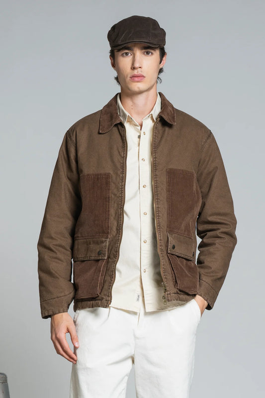 Cappotto Impure in Canvas marrone crop