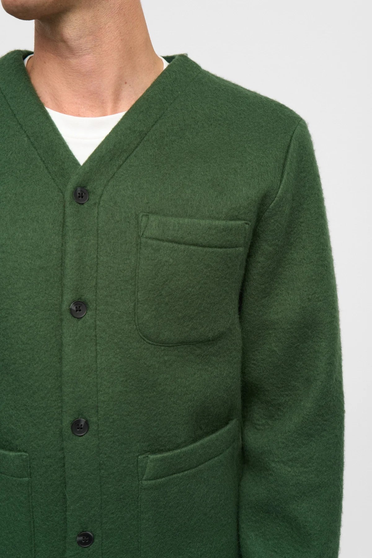 Overshirt cardigan Anerkjendt lana verde smeraldo