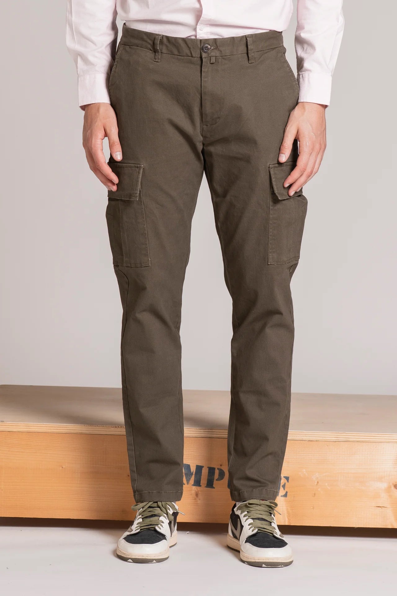 Cargo Long Comfort Twill Stretch Verde IMPURE