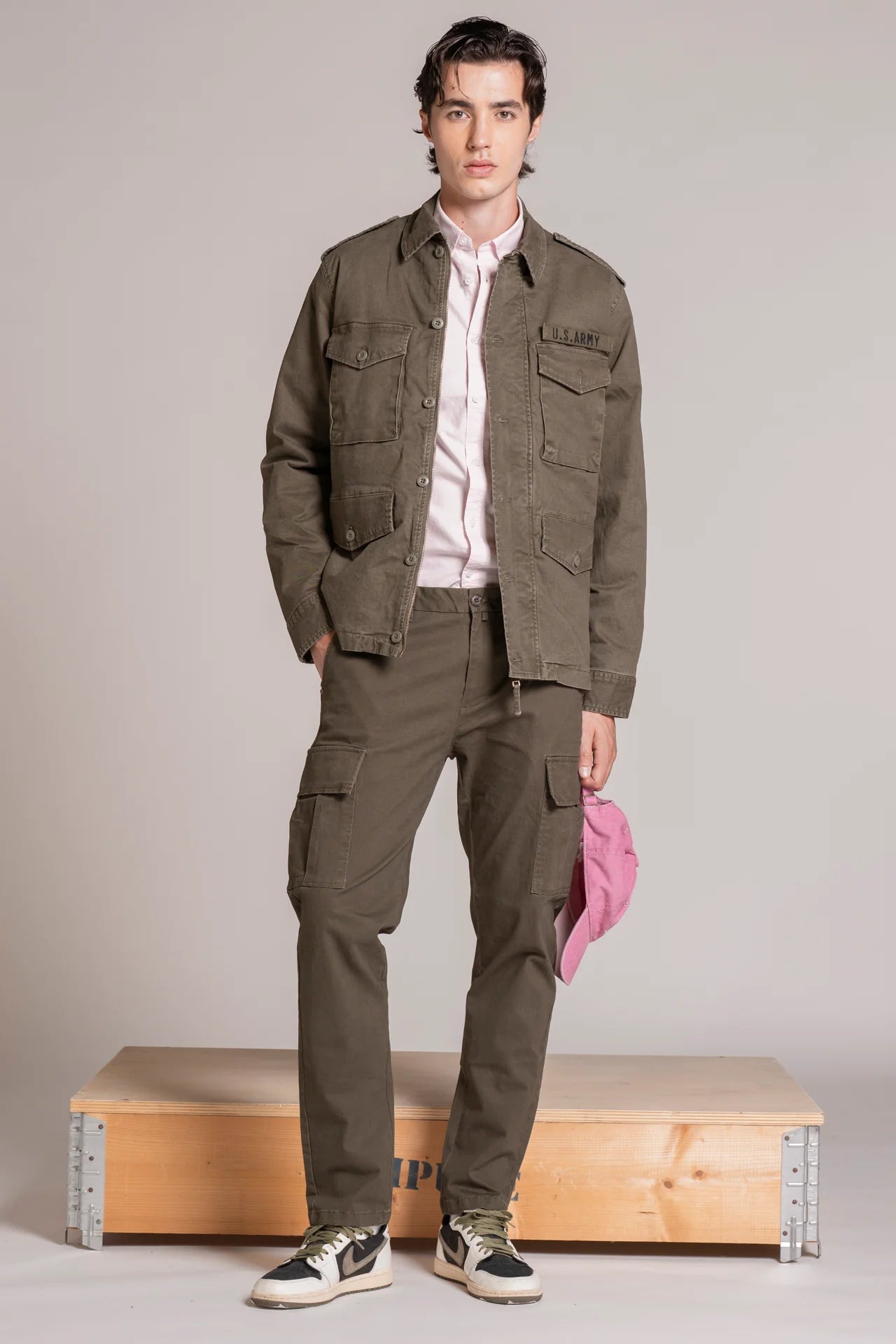 Cargo Long Comfort Twill Stretch Verde IMPURE
