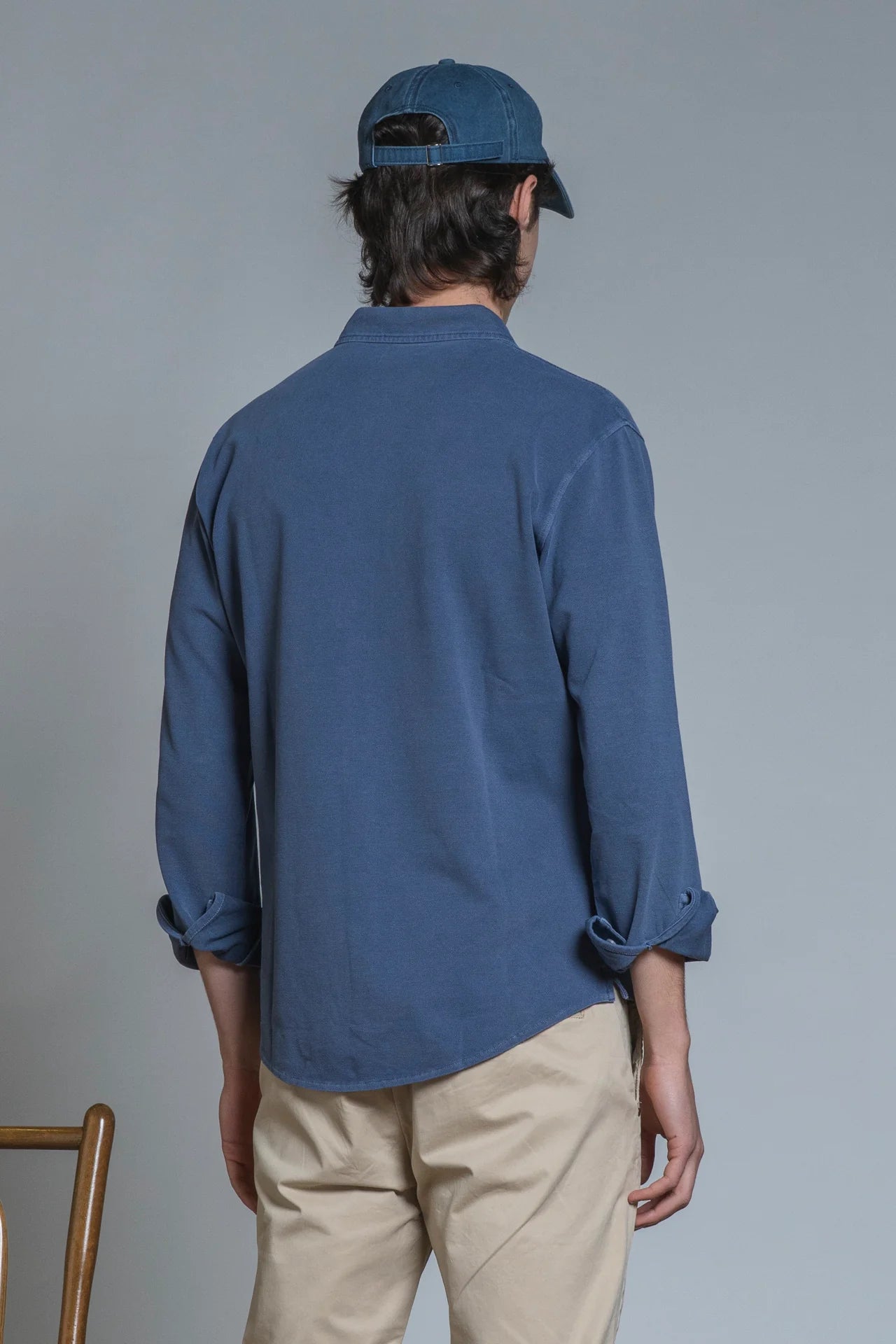 Camicia Collo Francese Oxford Piquet Denim IMPURE