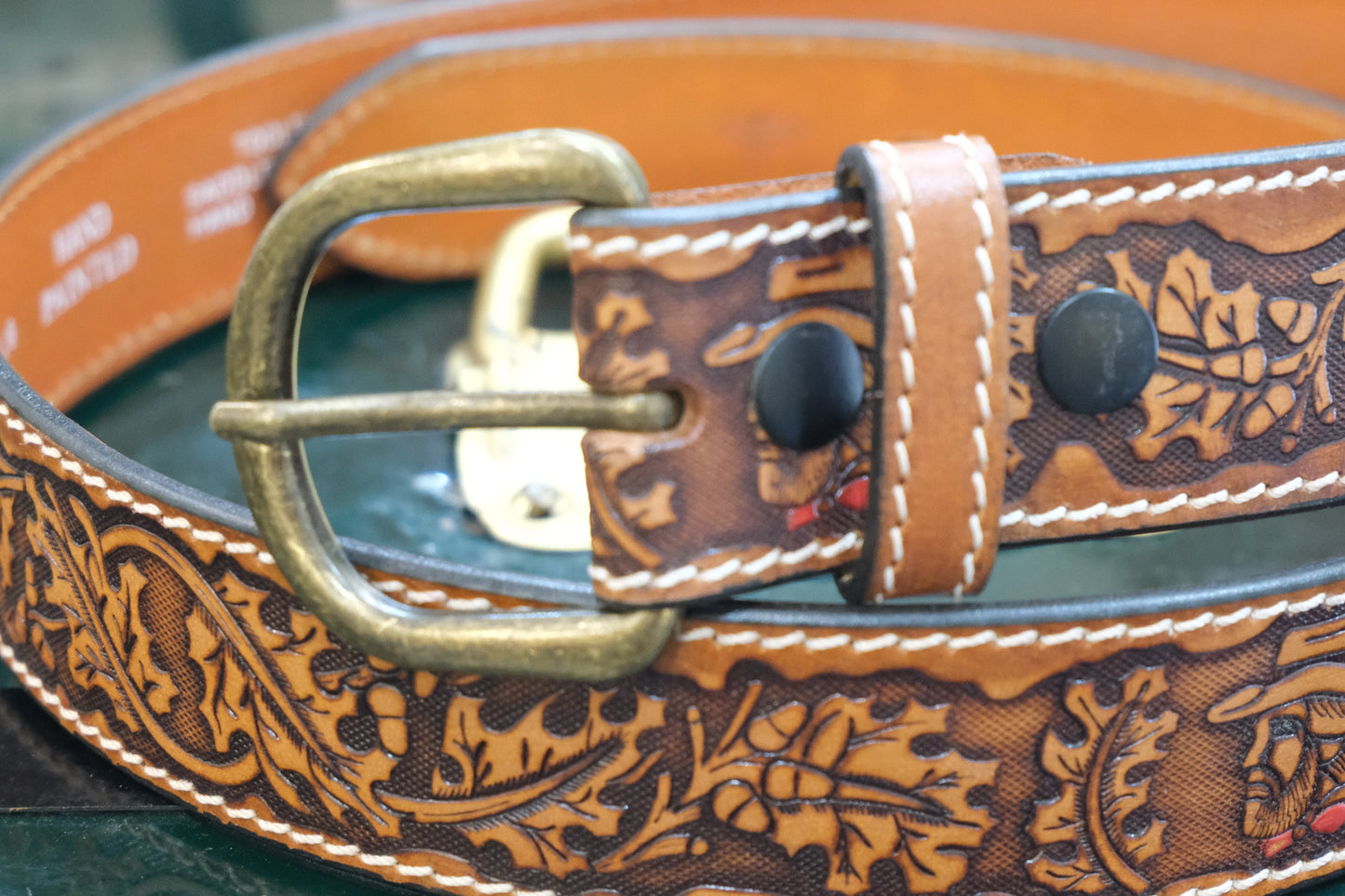 Cintura El Charro Texana – Cuoio con Fibbia Bronzo