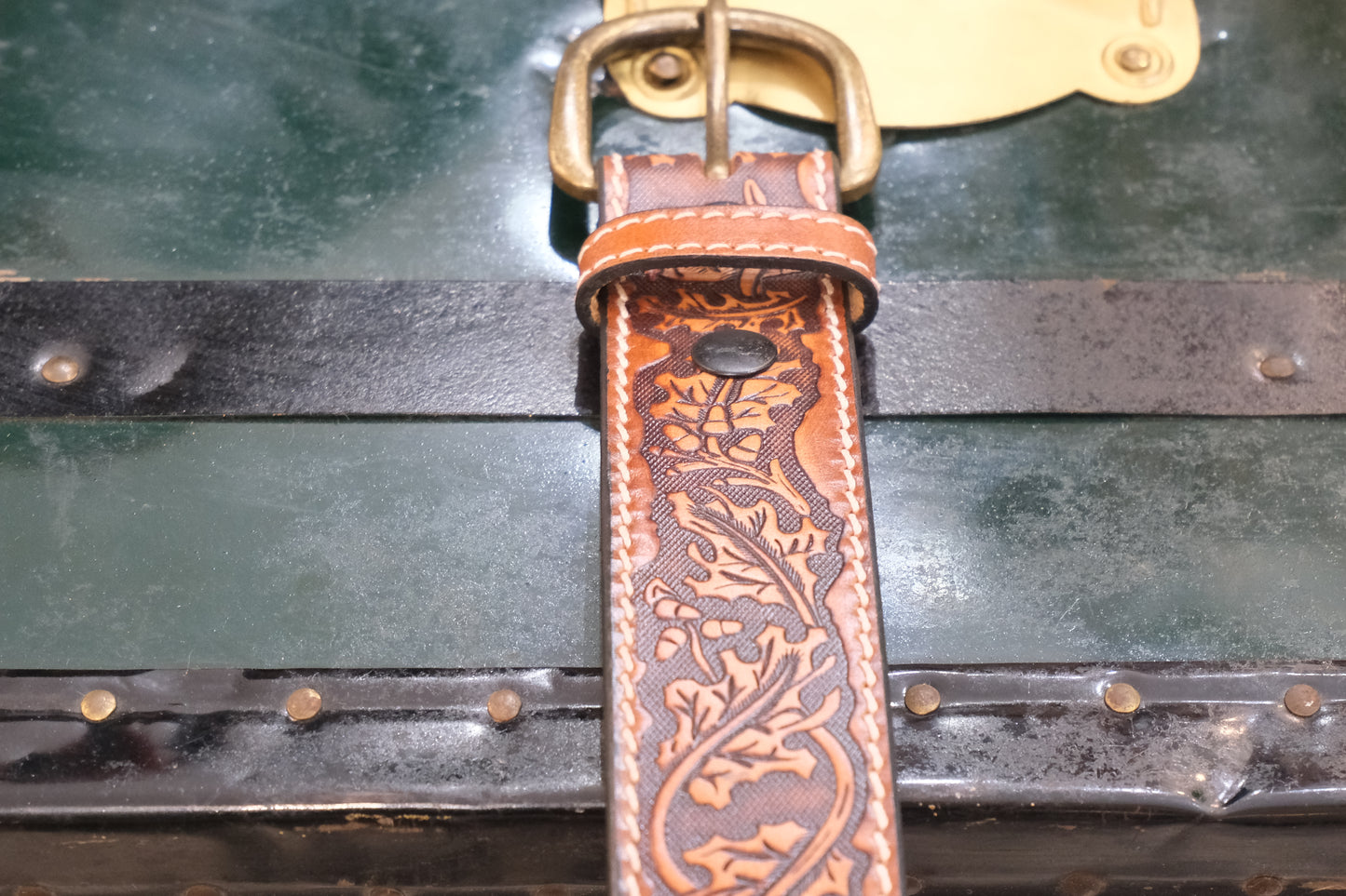 Cintura El Charro Texana – Cuoio con Fibbia Bronzo