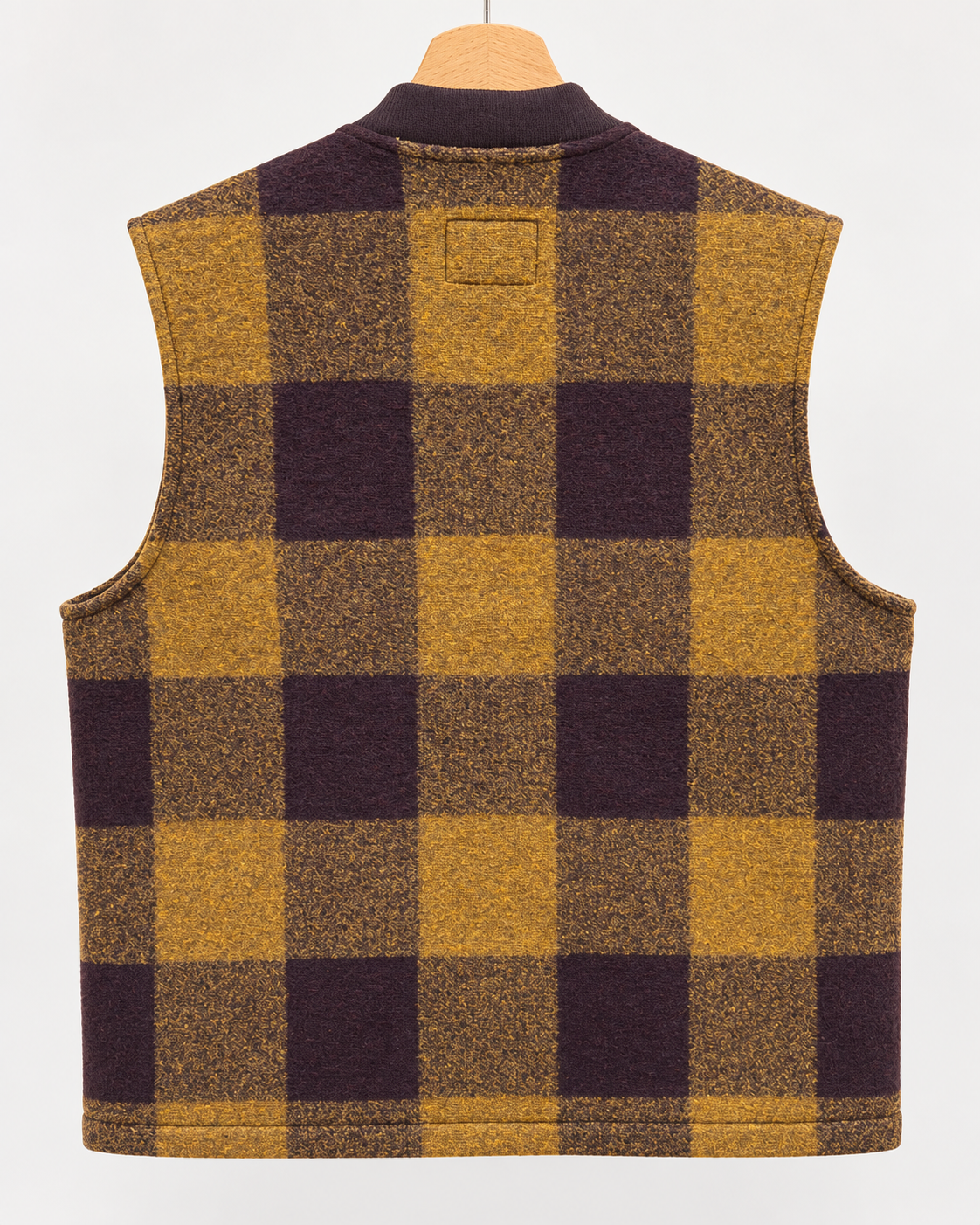 Gilet quadri Impure ocra e malva