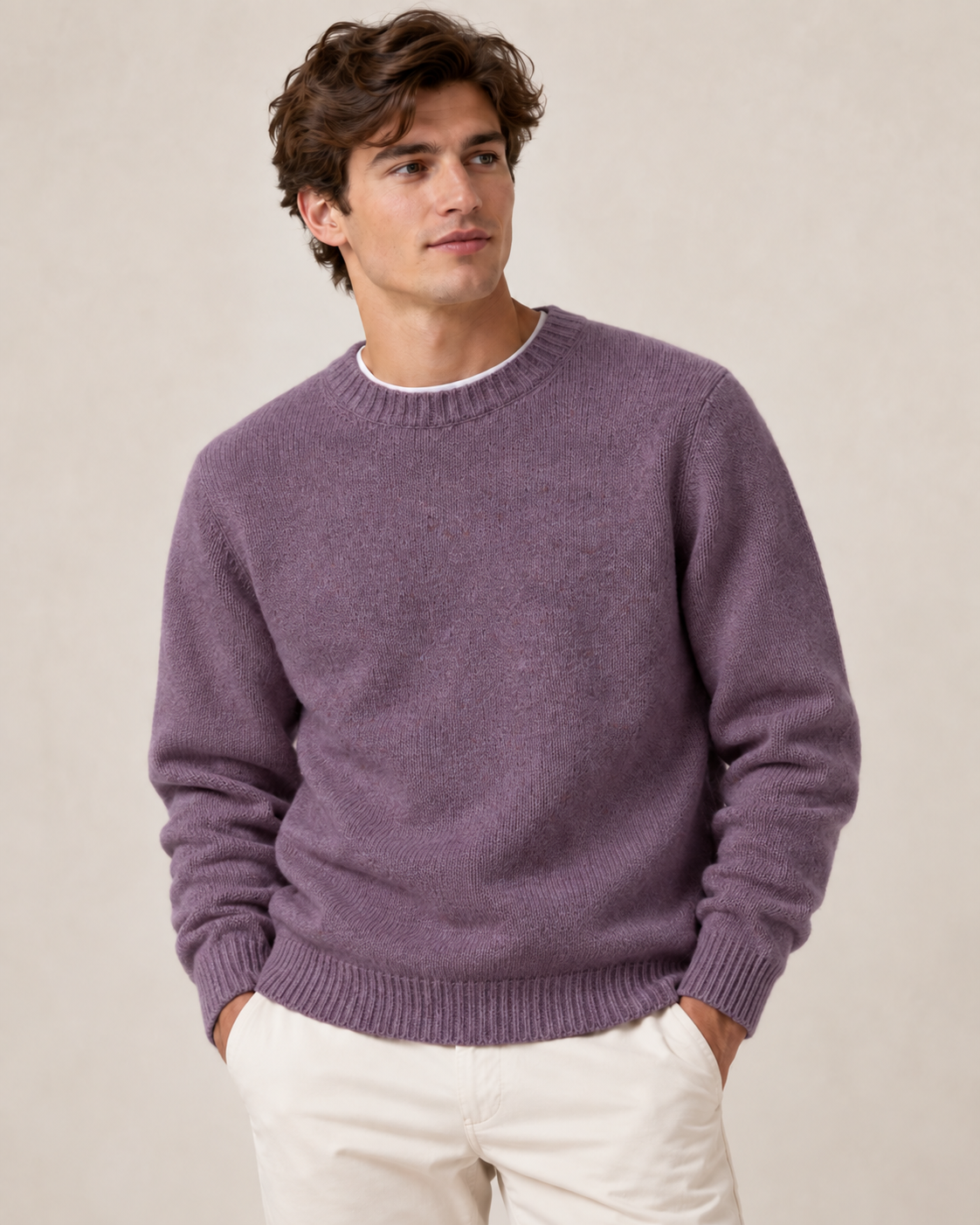 Pullover impure lambswool viola