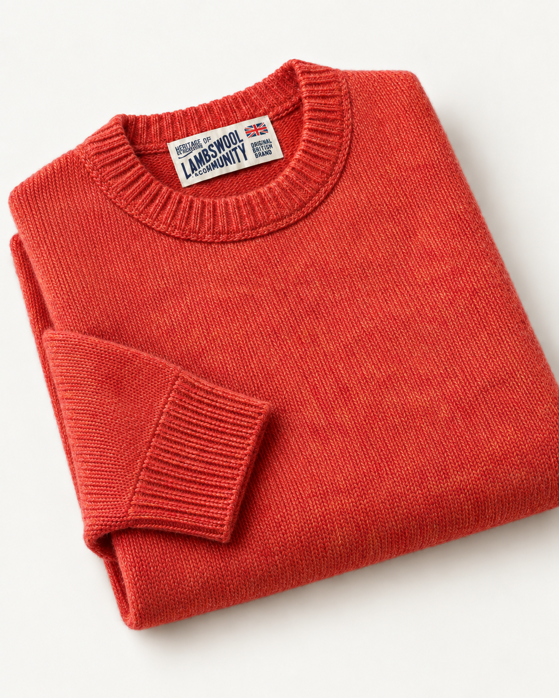 Pullover impure lambswool arancio melange