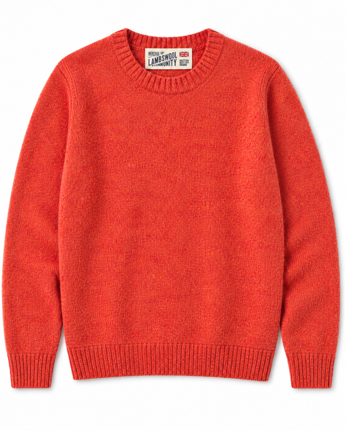 Pullover impure lambswool arancio melange
