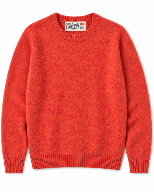 Pullover impure lambswool arancio melange
