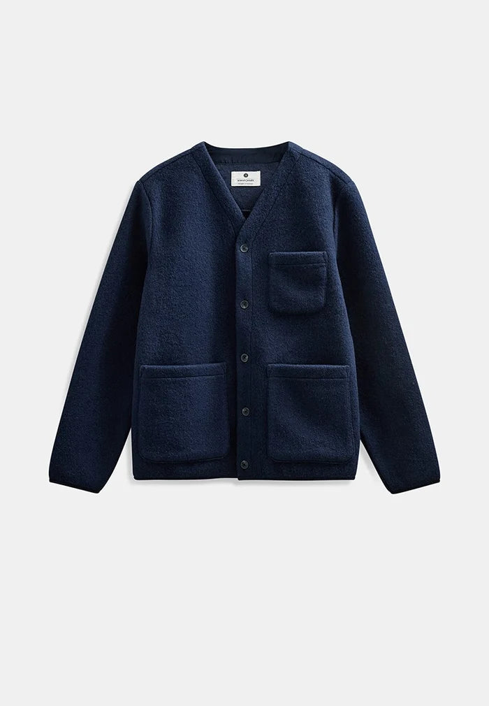 Cardigan overshirt anerkjendt lana blue navy