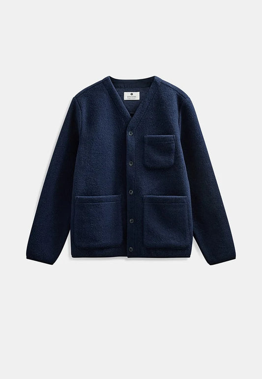 Cardigan overshirt anerkjendt lana blue navy