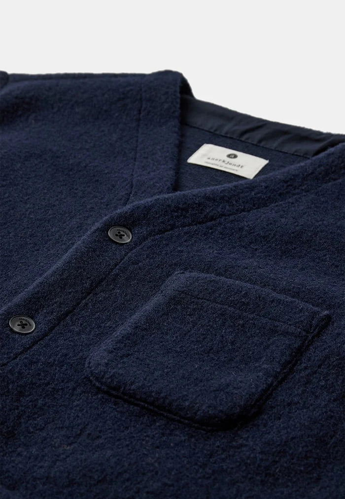 Cardigan overshirt anerkjendt lana blue navy