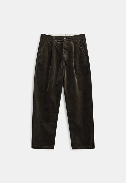 Pantaloni Anerkjendt in velluto verde foresta