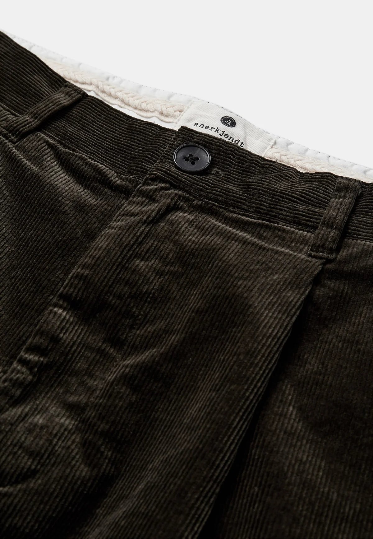 Pantaloni Anerkjendt in velluto verde foresta