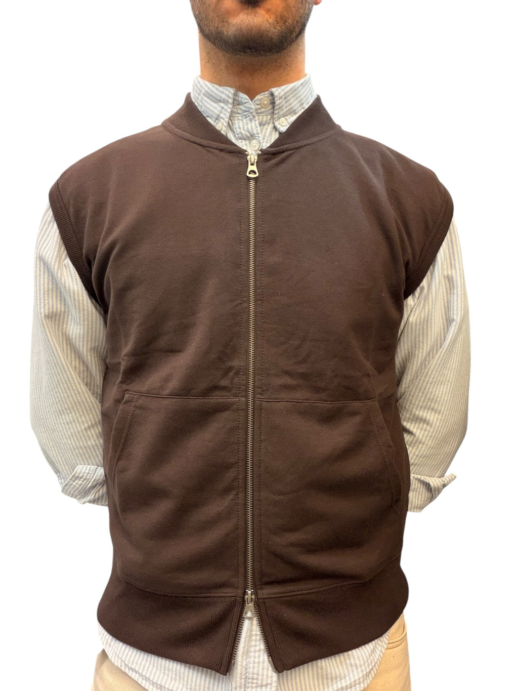 Gilet Felpa Garzata con Doppio Cursore SNG Archive