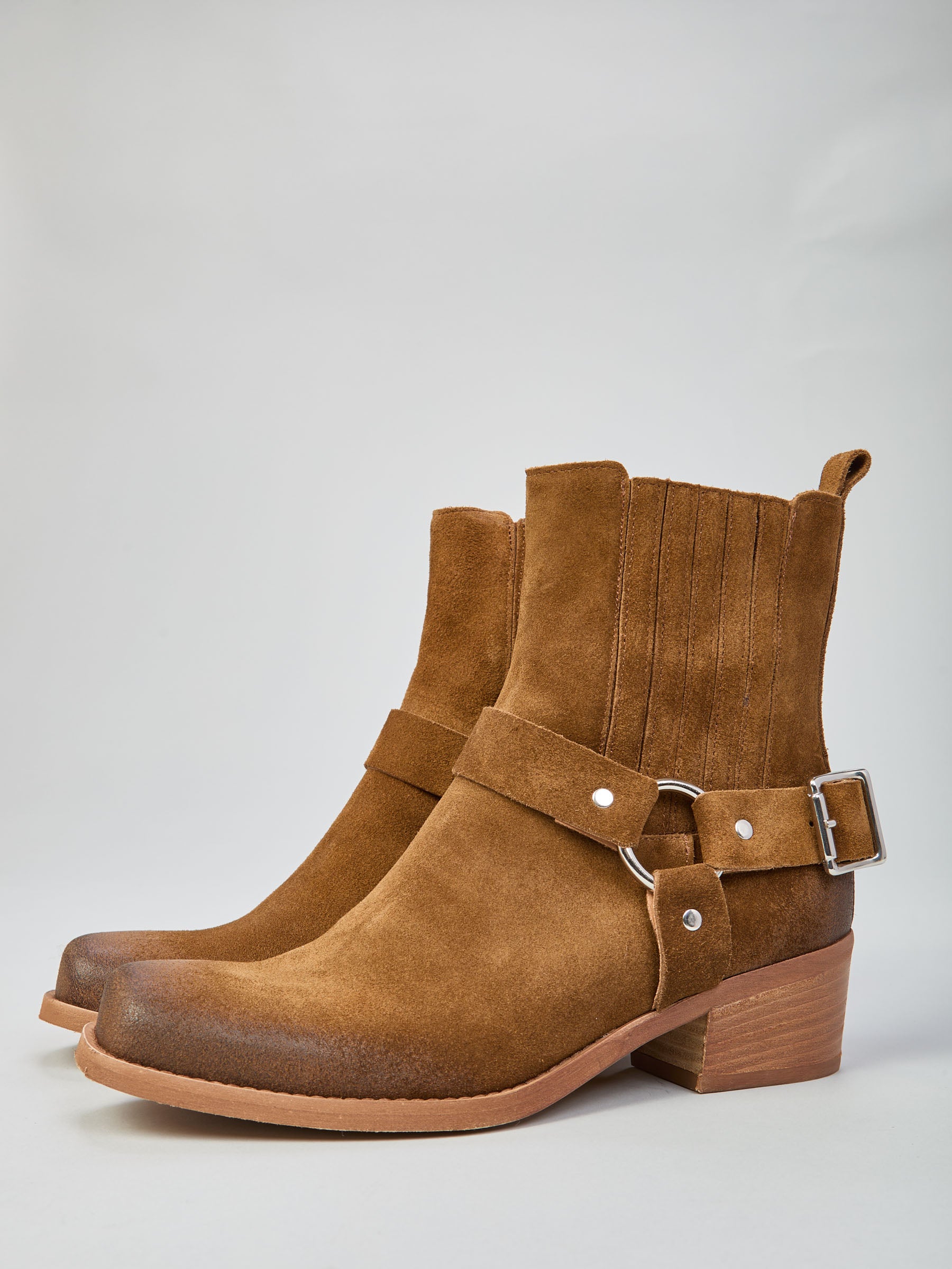 Ovyè Stivale Texano Fascia Elastica e Cinturino