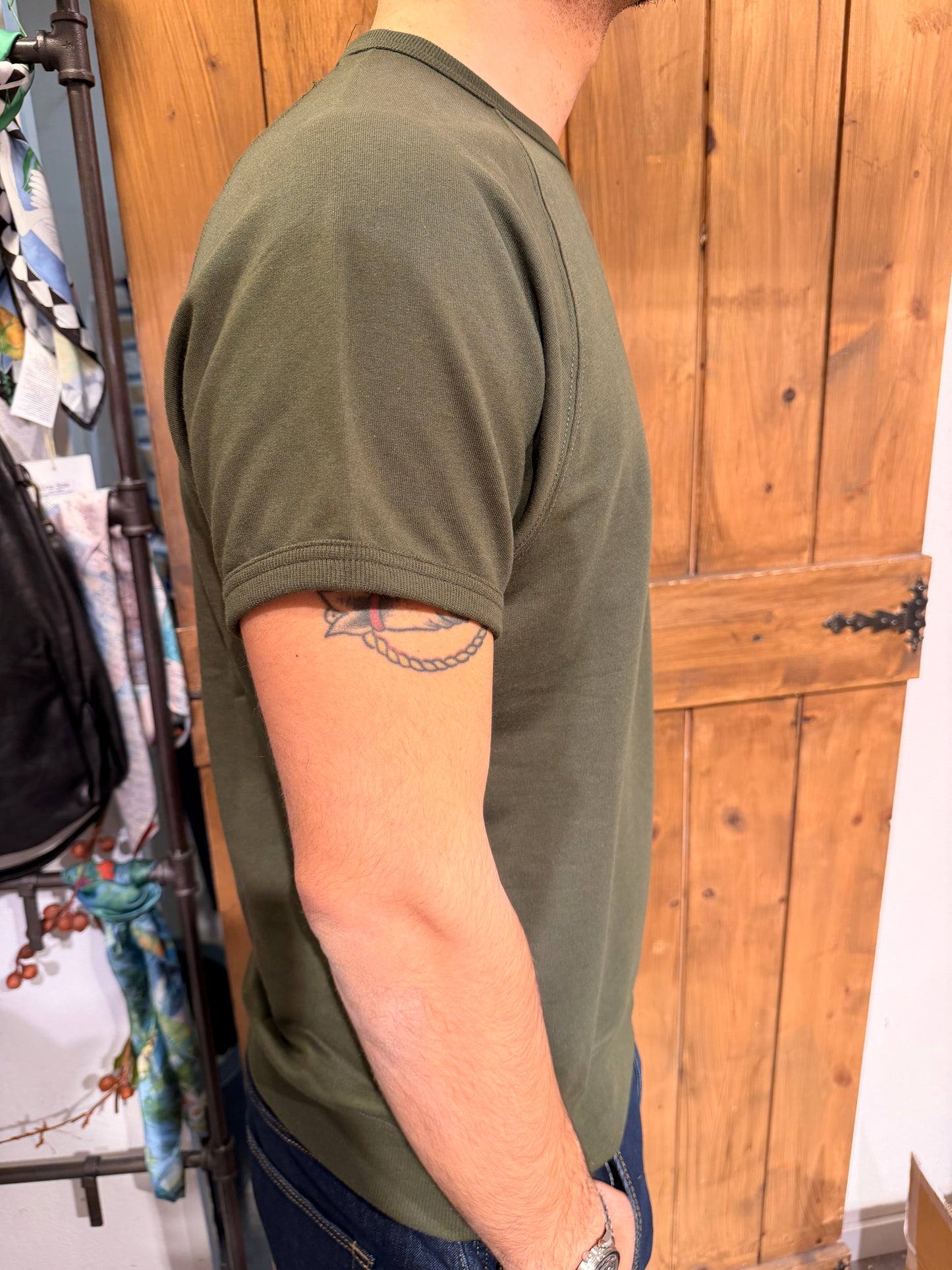 Felpa Garzata Military Green SNG Archive