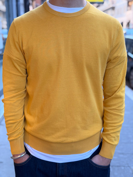 SNG Archive Maglia in Filo 100% Cotone - Giallo Mostarda