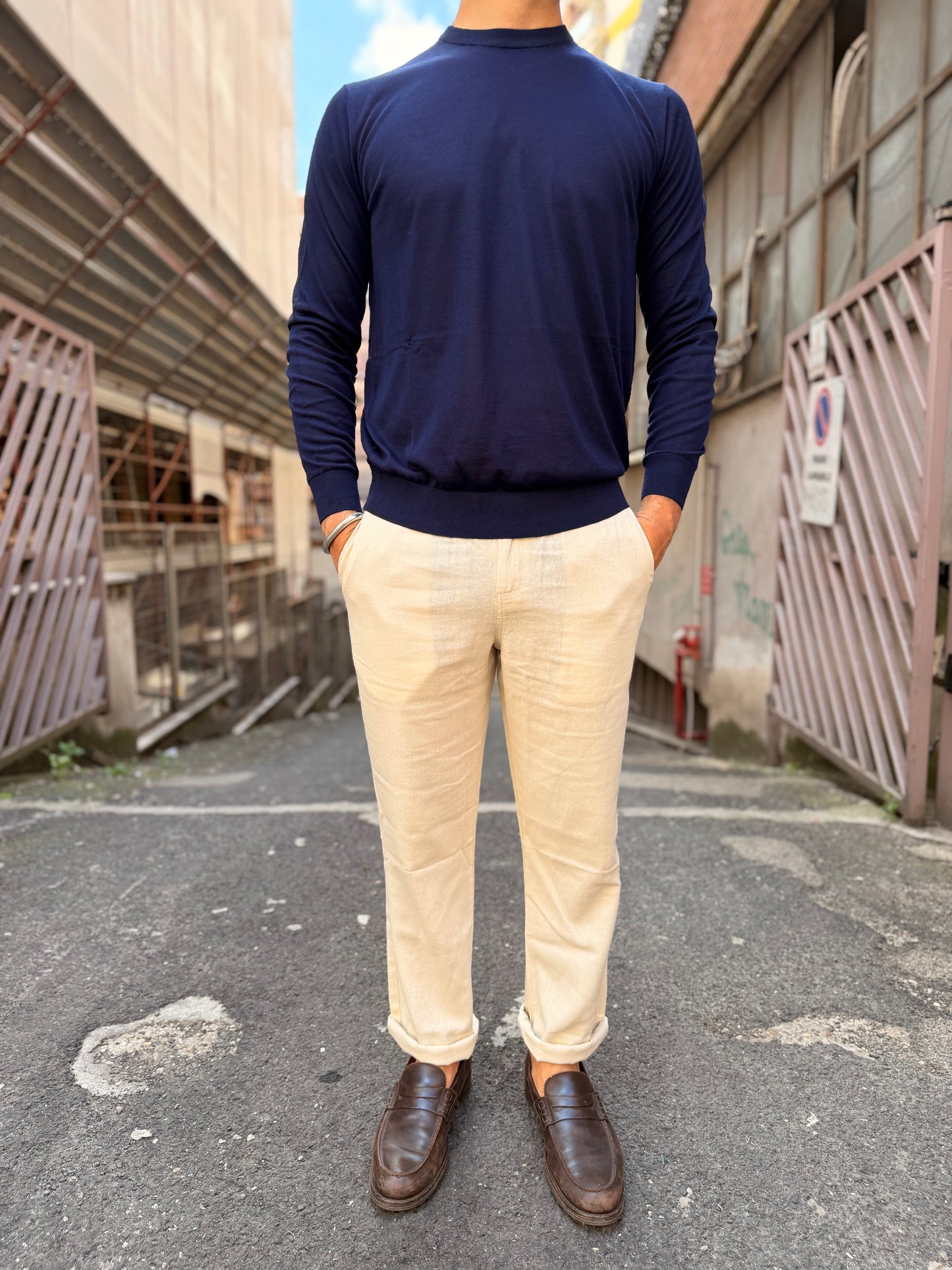 Maglia Filo Blue Misto Seta