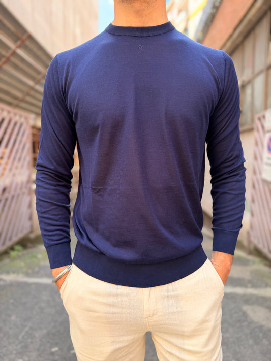 Maglia Filo Blue Misto Seta