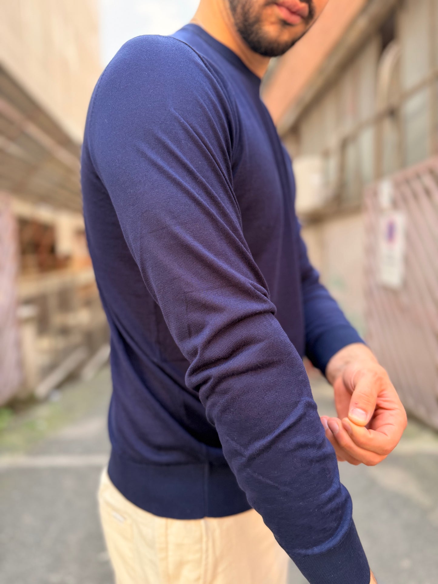 Maglia Filo Blue Misto Seta