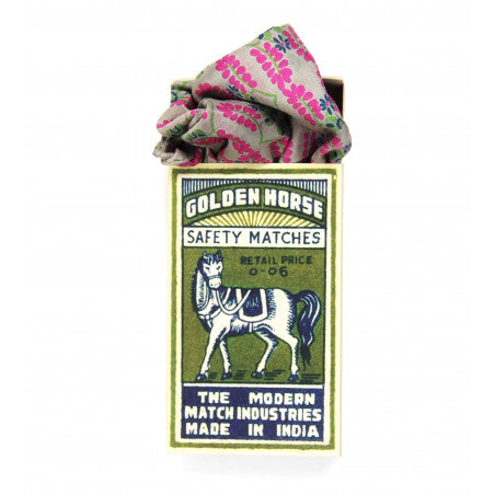 Foulard in Seta Le Belles Vagabondes - Mini Albertine Fucsia 50x50 cm