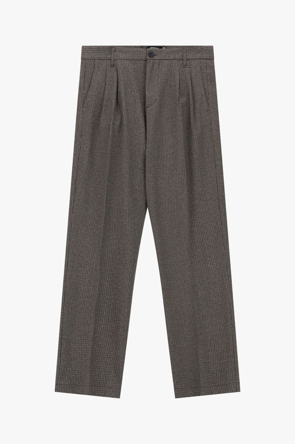 Pantalone Pied de Poule Fondo Largo con Pences