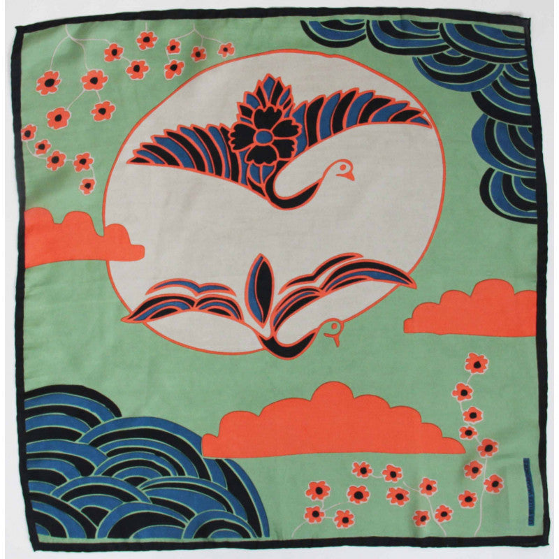 Foulard in Seta Le Belles Vagabondes - Mini Agami Corail 50x50 cm