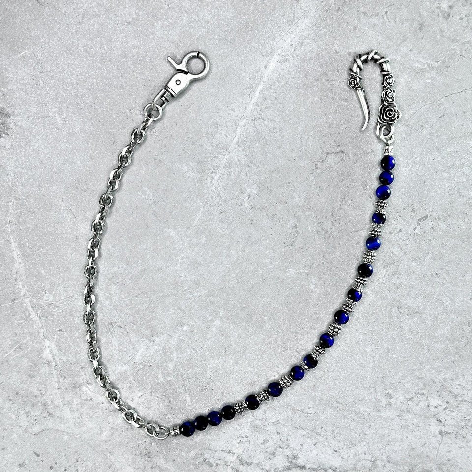 Catena jeans Occhio di Tigre Blu 8mm