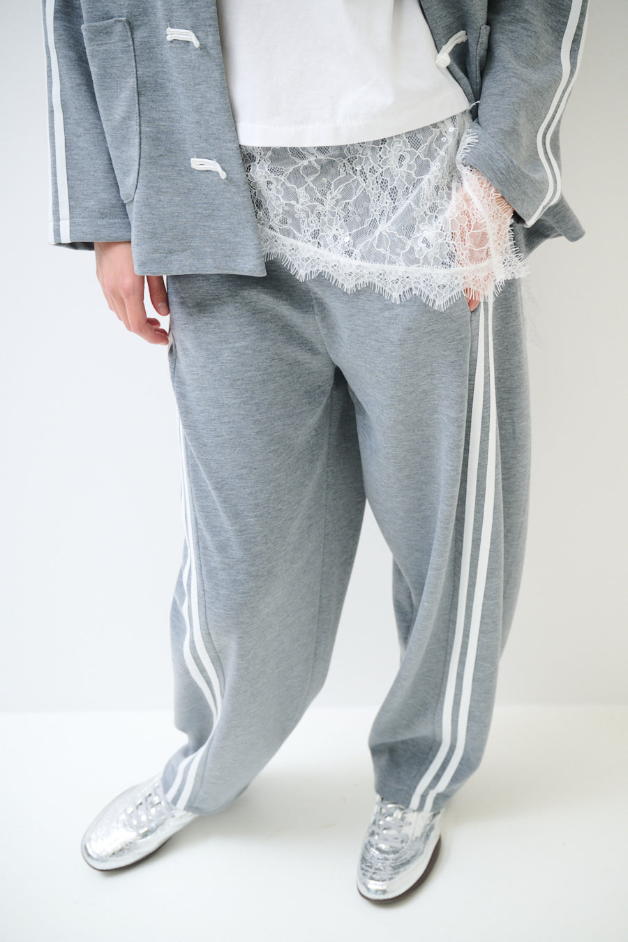 Pantalone Felpa Grigio Coordinato