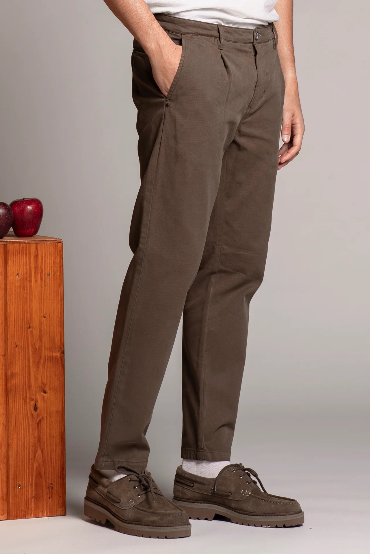 Chino Long Pences Falde Green IMPURE