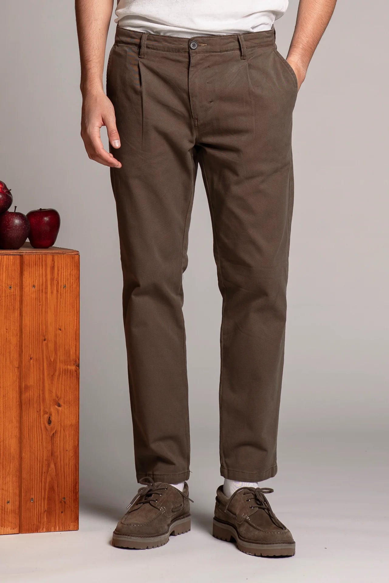 Chino Long Pences Falde Green IMPURE