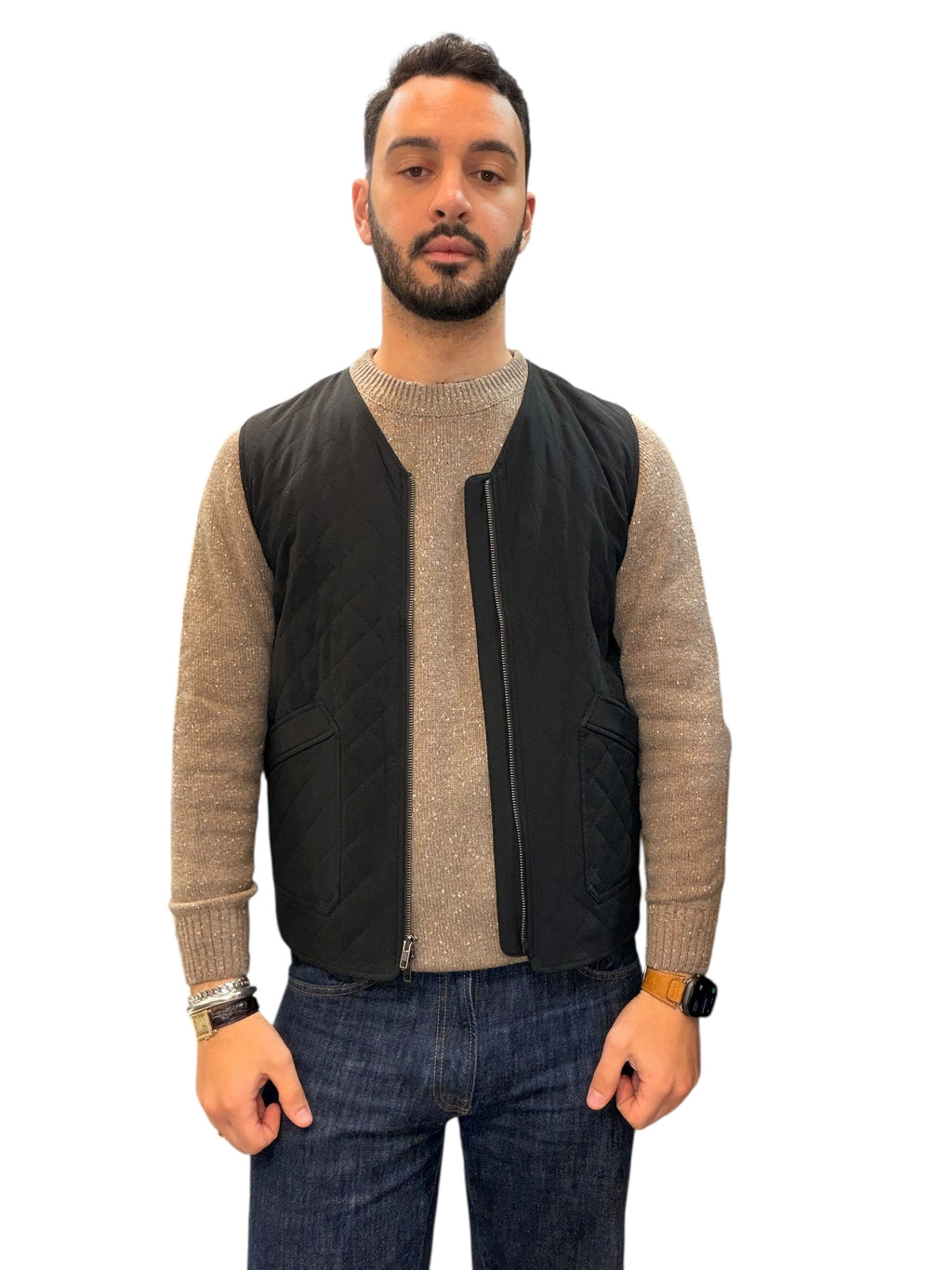 Gilet Trapuntato Sorona Aura Nero