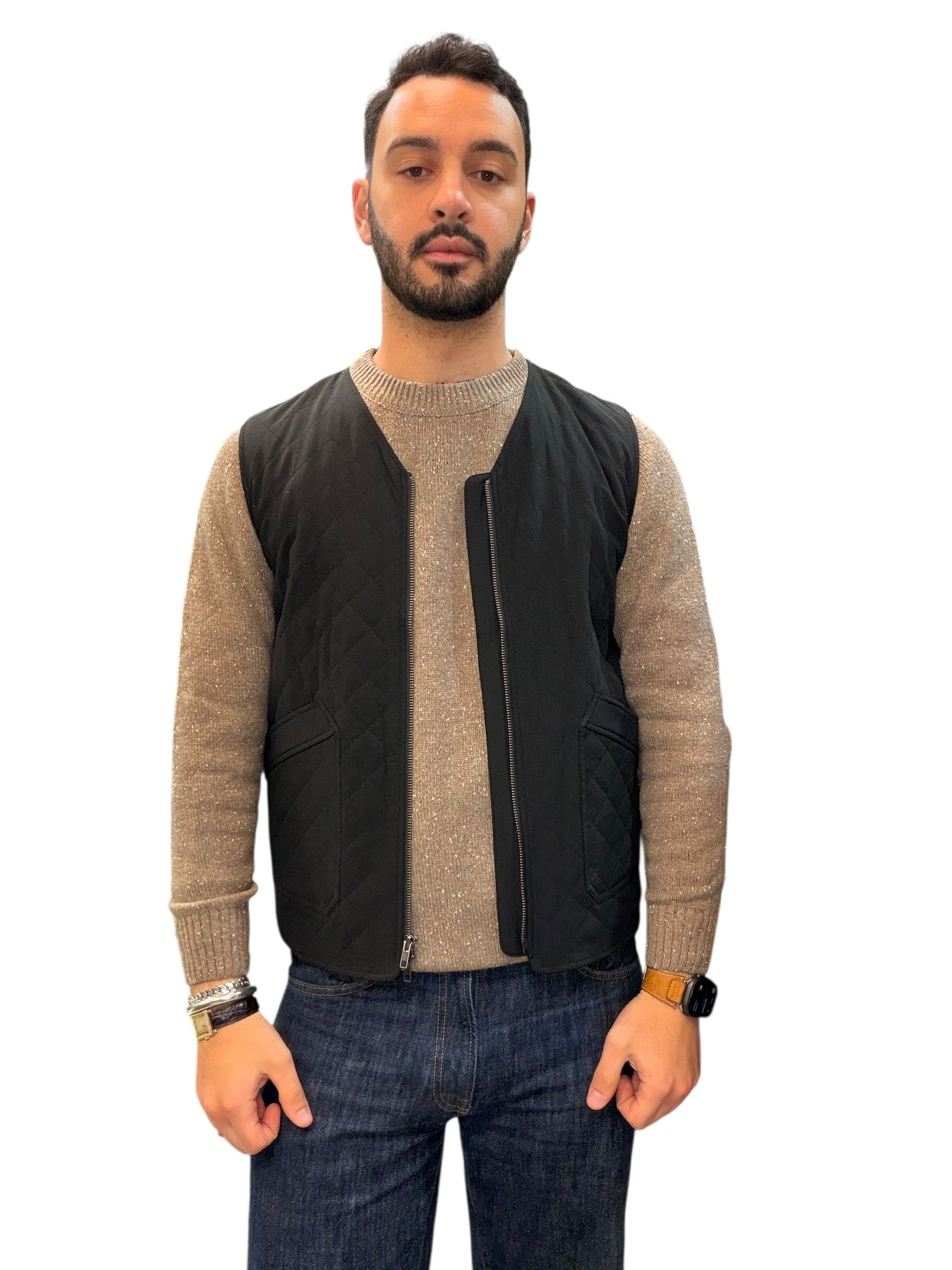 Gilet Trapuntato Sorona Aura Nero