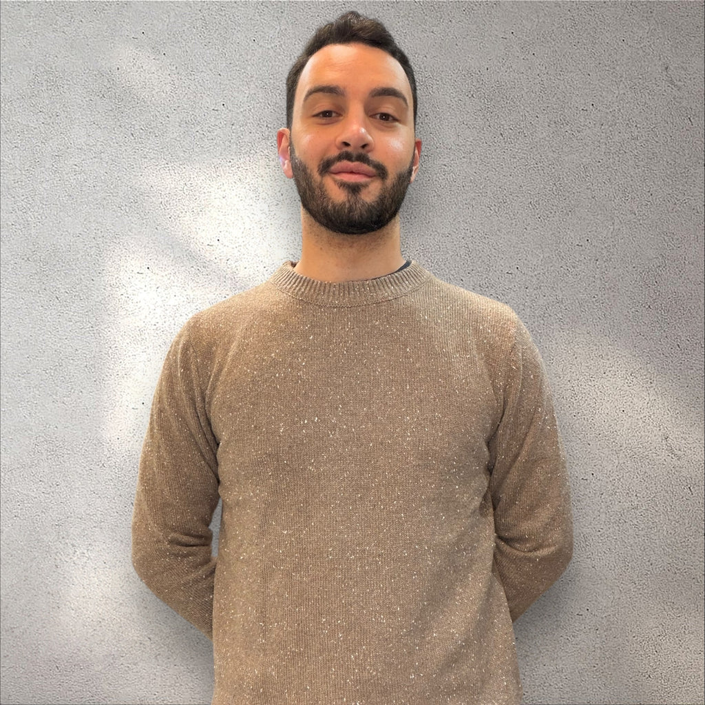 Maglione in Punto Fiammato Regular Fit