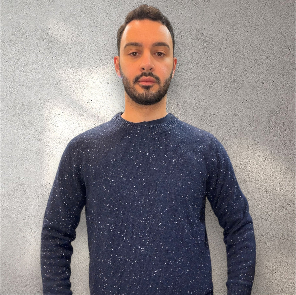 Maglione in Punto Fiammato Regular Fit