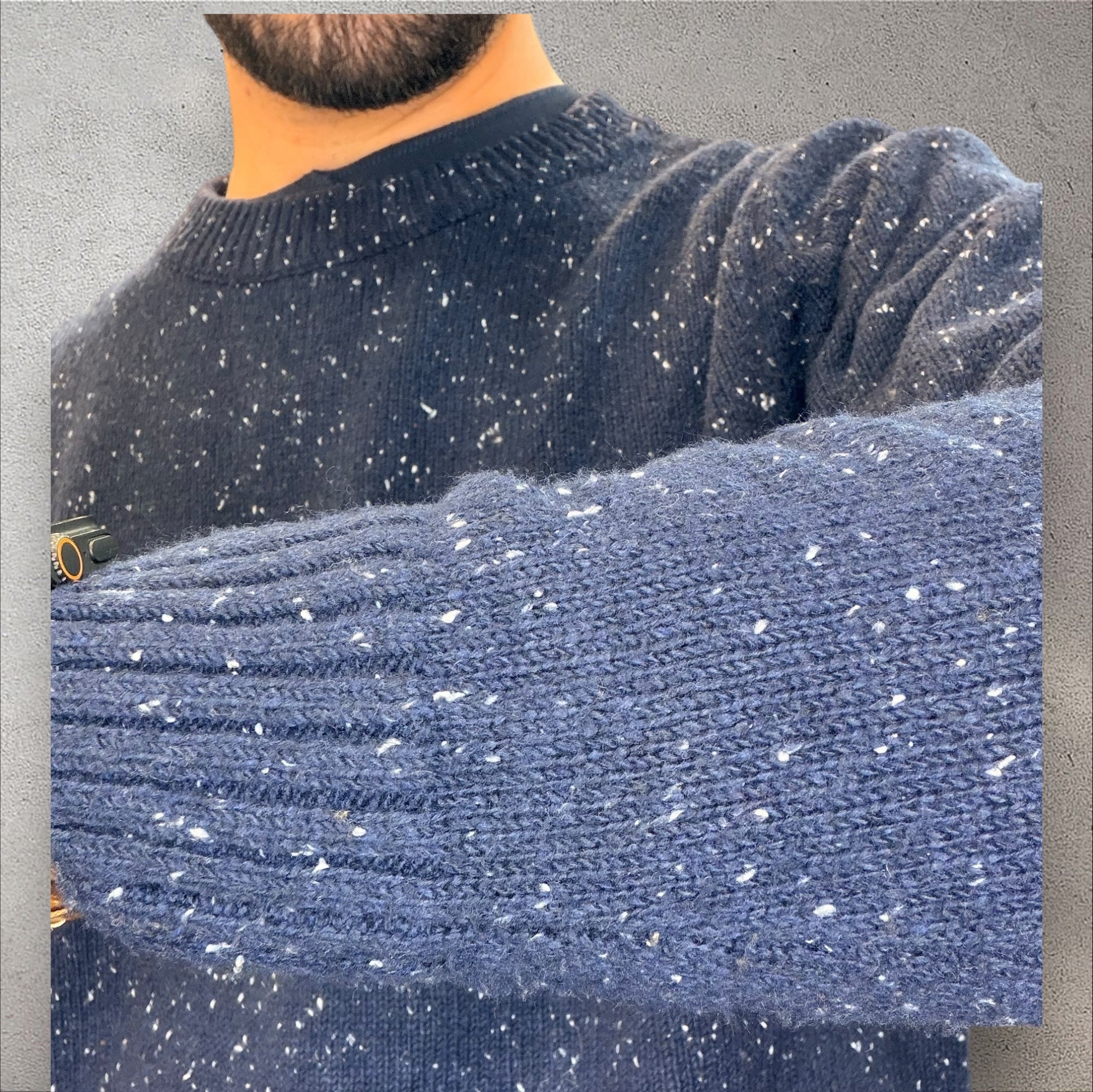 Maglione in Punto Fiammato Regular Fit