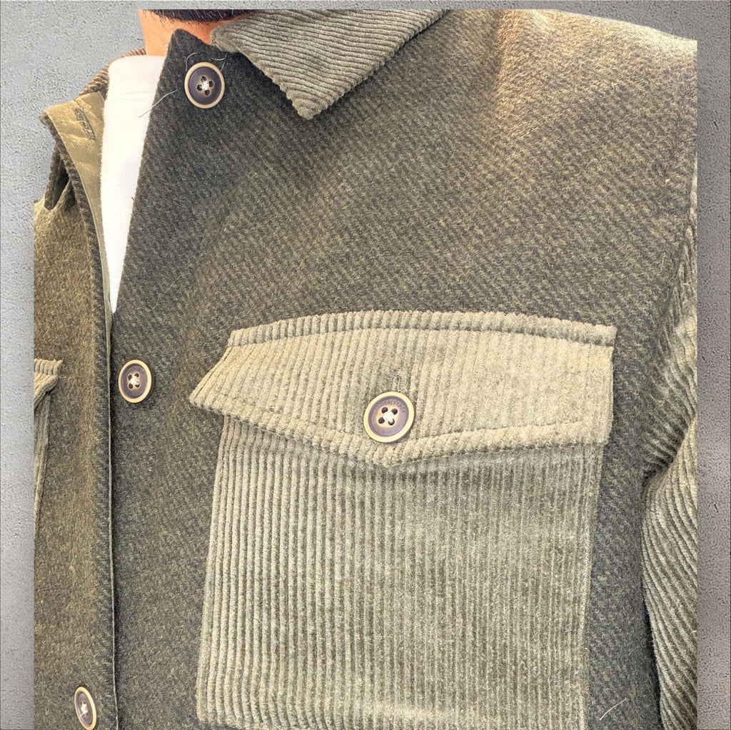 Field Jacket Bitessuto Loden e Velluto