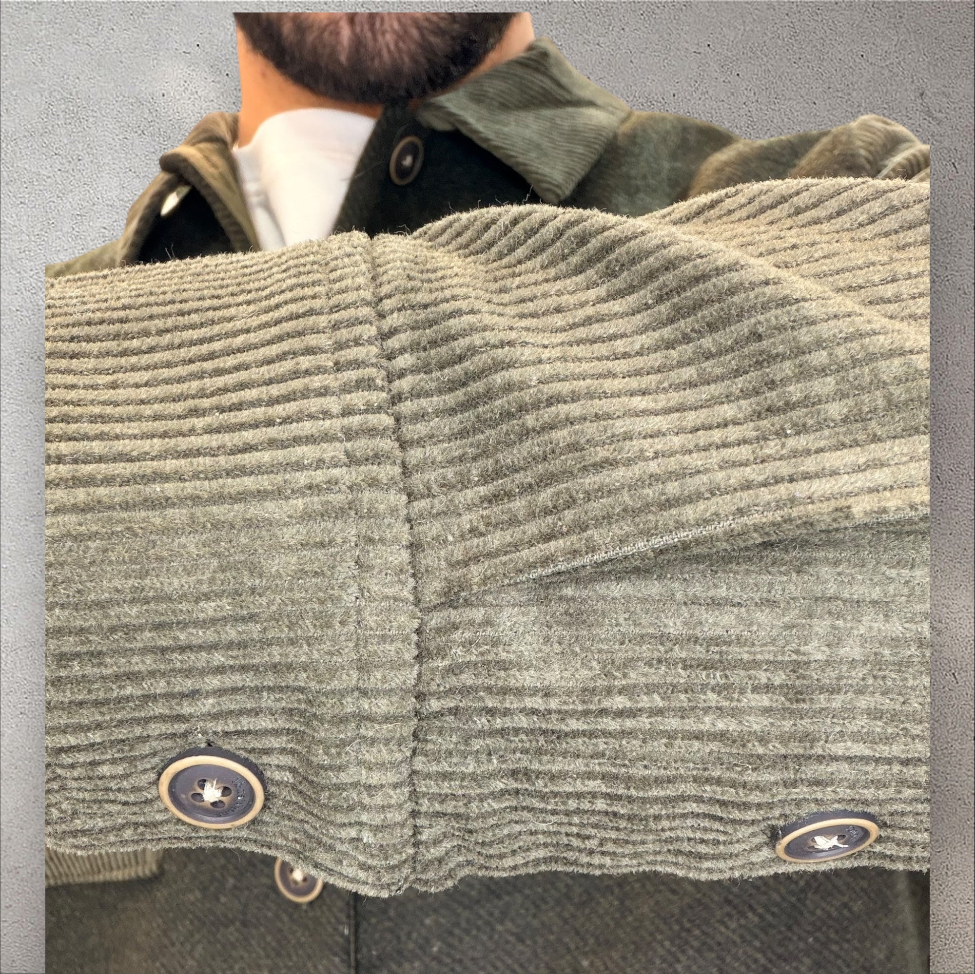 Field Jacket Bitessuto Loden e Velluto