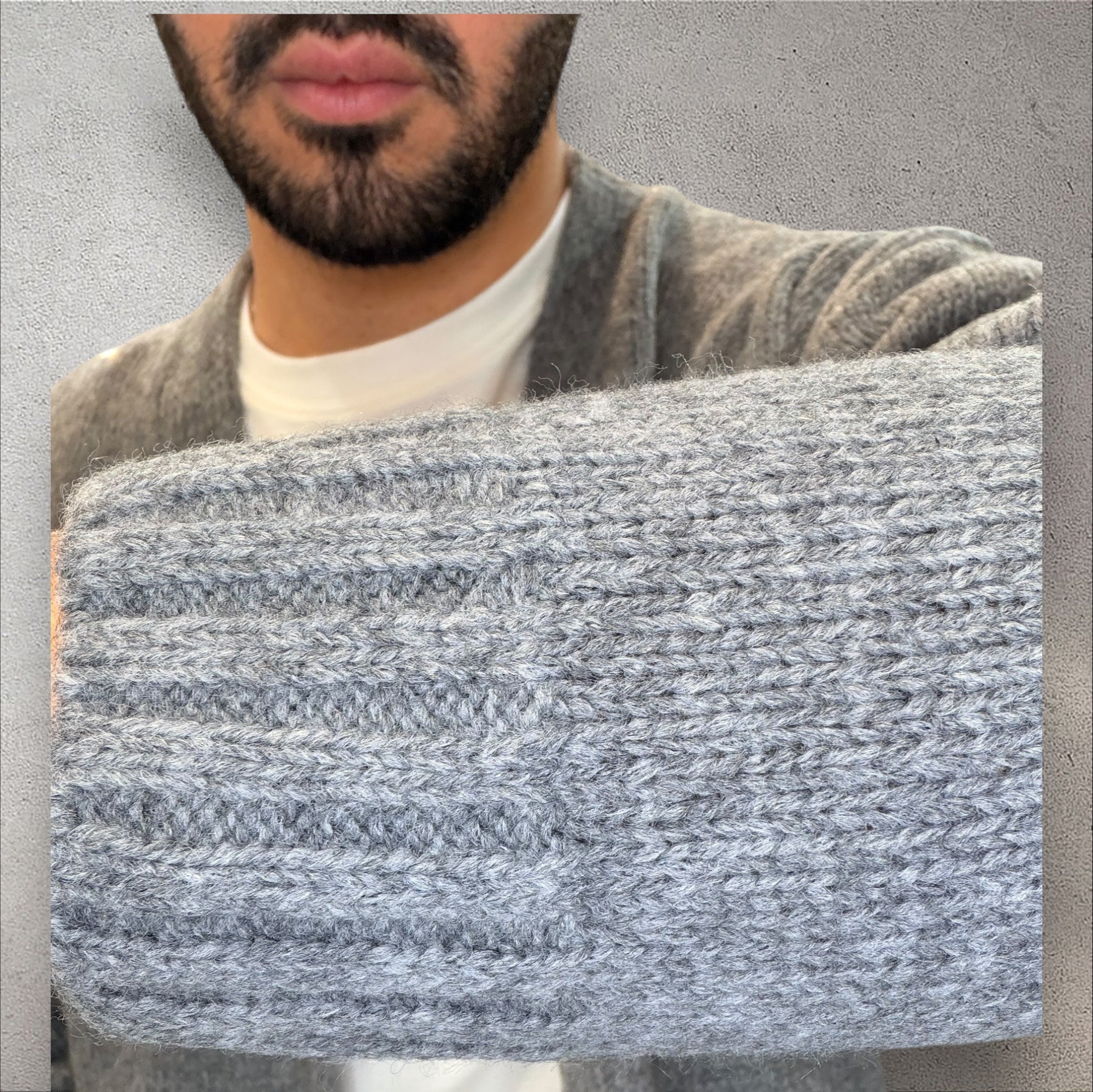 Cardigan Mohair Oversized Tre Bottoni