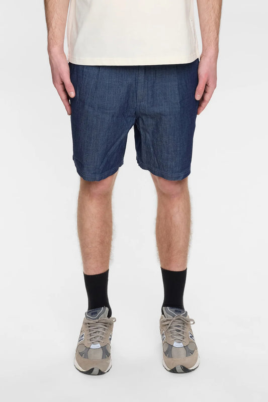 Anerkjendt AKJAN CHAMBRAY SHORTS - Medium Blue Denim