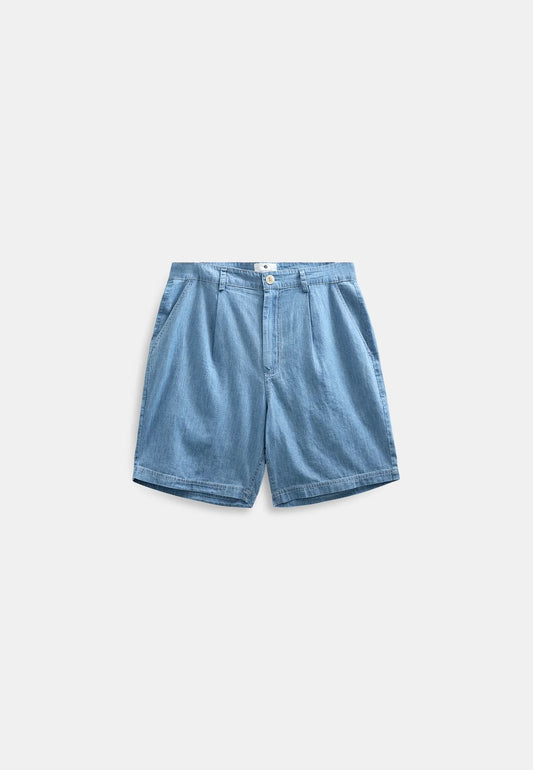 Anerkjendt AKJAN CHAMBRAY SHORTS - Light Blue Denim