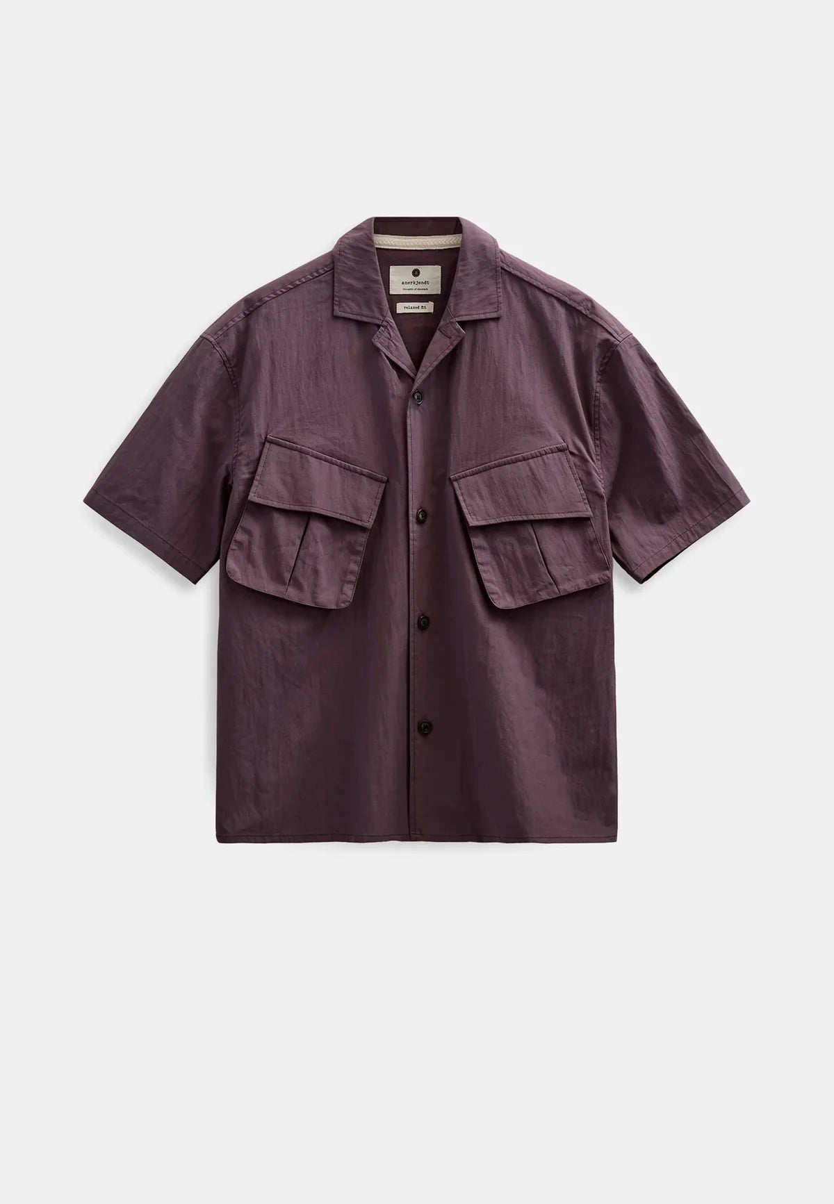 AKOTTO 2 POCKETS S/S SHIRT - Blackberry Wine