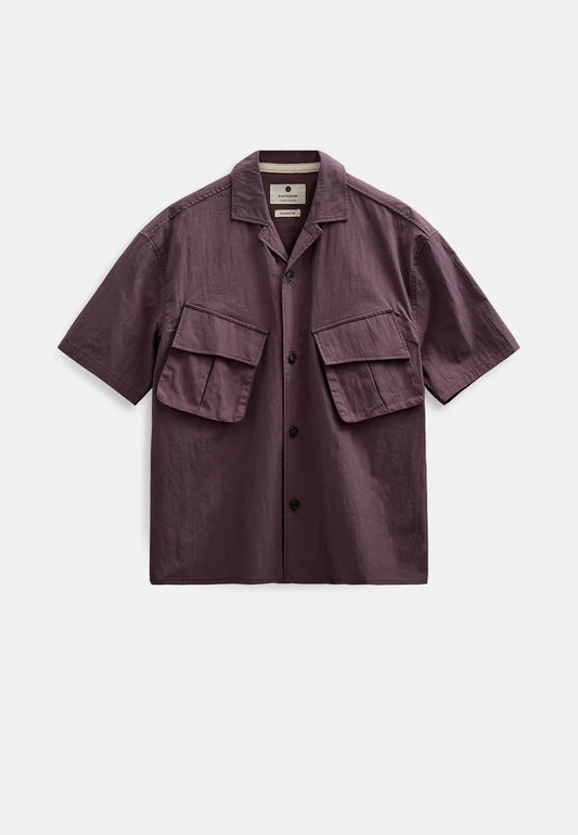 AKOTTO 2 POCKETS S/S SHIRT - Blackberry Wine